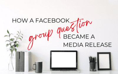 How a Facebook Question became a Media Release