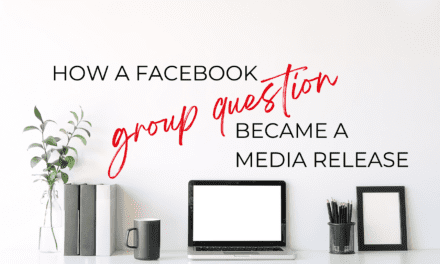 How a Facebook Question became a Media Release