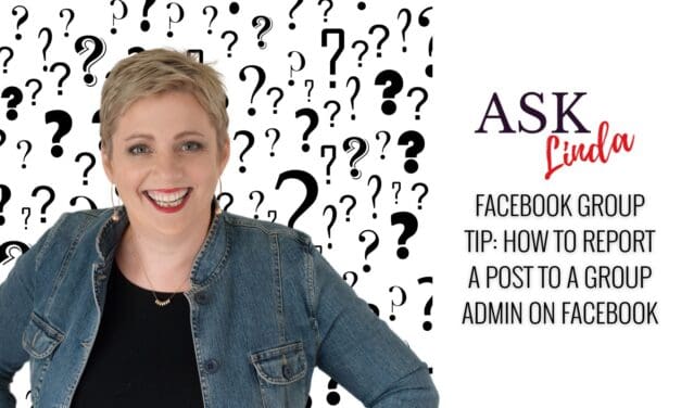 Facebook Group Tip: How to Report a post to a group admin on Facebook