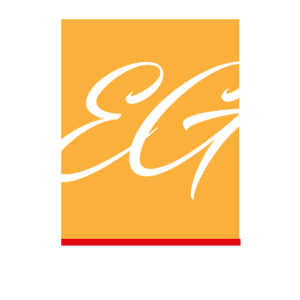 The ever group logo on a black background.