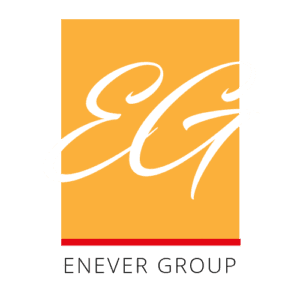 The eg logo on a black background.