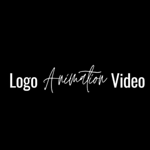 A black background with the words logo animation video.