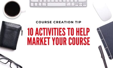 10 Activities to Help Market Your Course