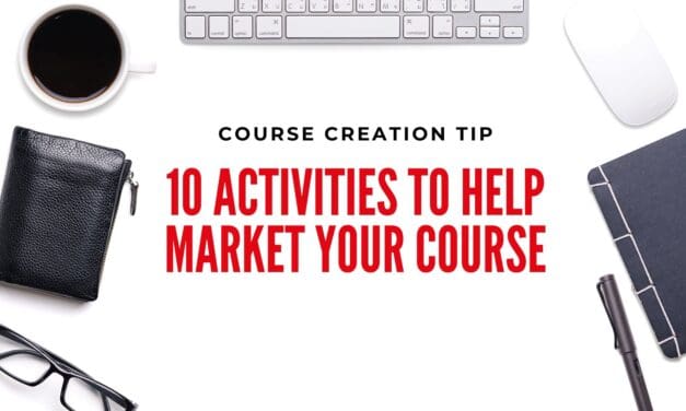 10 Activities to Help Market Your Course