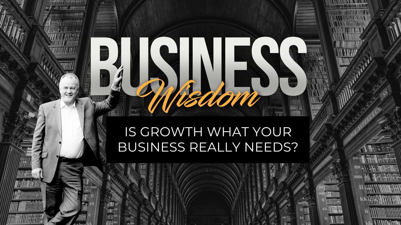Image of Clive Enever with the text is growth what your business really needs